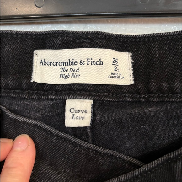 ABERCROMBIE & FITCH The Dad High Rise Jeans in Black - Picture 5 of 8
